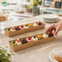 Boîte de présentation en papier kraft personnalisée pour mini-gâteaux, pâtisseries, biscuits, macarons – Emballage à emporter pour boulangerie (vente en gros)