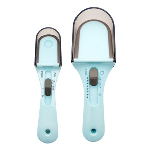 Cucharas Medidoras Ajustables Azules Portátiles para Acampar al Aire Libre, Cocina y Repostería Profesional - Product Image 3