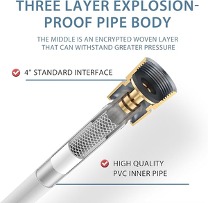 Manguera flexible de PVC para ducha de alta temperatura al por mayor con junta de latón para conjunto de ducha y bidé de mano - Product Image 4