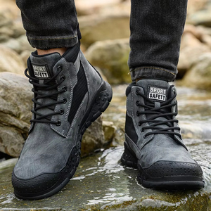 Chaussures de randonnée pour hommes, tout-terrain, anti-torsion, protection de la cheville, professionnelles, robustes, avec empeigne en mesh - Product Image 4