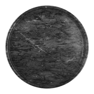 Vassoio Circolare Moderno di Lusso in Marmo Grigio <span class=keywords><strong>Scuro</strong></span> Personalizzabile per Bevande/Snack/Gioielli (Casa/Hotel) - Product Image 2