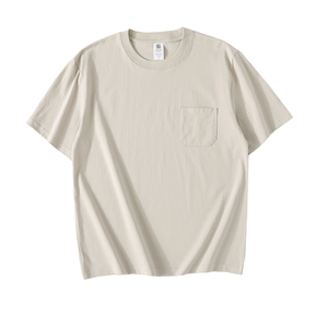 블랭크 홀세일 스트리트웨어 포켓 티셔츠 100% 코튼 남성 베이직 캐주얼 티셔츠 커스터마이징 - Product Image 6