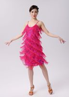 Robe à franges pour femme 2026, robe Charleston des années 20, costumes de fête, robe de danse sexy pour salsa et rumba latines