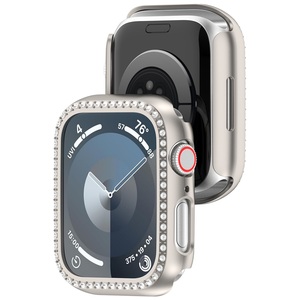 Pour <span class=keywords><strong>Apple</strong></span> <span class=keywords><strong>Watch</strong></span> 8 <span class=keywords><strong>7</strong></span> 6 5 4 38mm 40mm 42mm 44mm 41mm <span class=keywords><strong>45mm</strong></span> Housse de protection creuse en diamant pour PC - Product Image 3