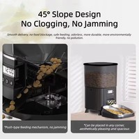 Distributeur automatique de nourriture intelligent AOJI 4L avec commande à distance par application, microchip, minuterie, en acier inoxydable 304, pour animaux de compagnie