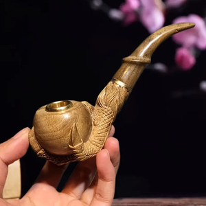 Pipa de Tabaco Tallada a Mano con Forma de Garra de Dragón, de Madera Maciza de Sándalo Rojo, de Alta Calidad, para Hombre, en Set de Regalo - Product Image 2