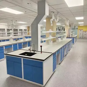 Harga Bangku Kerja Furnitur Laboratorium Meja Kerja Kimia Workstation Lab Top untuk Sekolah