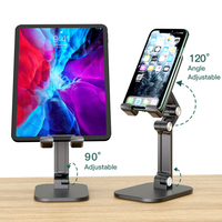 Soporte de Aleación Plegable y Ajustable 90° para Teléfono Móvil, Trípode de Mesa Portátil, ¡Venta Caliente!