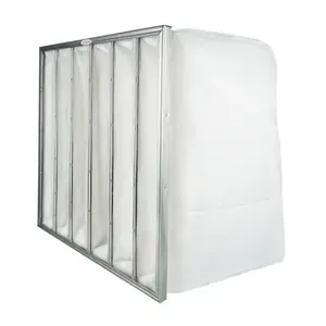 Bingkai aluminium Filter HVAC efek sedang Volume udara tinggi untuk koleksi debu