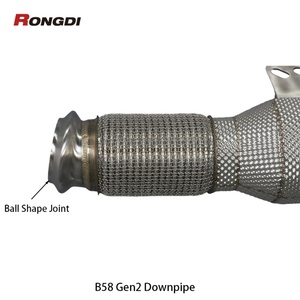 Fast Shipping 304 Stainless Steel B58 Gen2 Downpipe for BMW M340i X740i 540i 440i X440i 840i 3.0T 2020-2023 Exhaust Pipe - Product Image 3