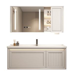 Paint bathroom cabinet combination ceramic integrated basin wash basin cabinet combination smart square <b>mirror</b> - Product Image 5