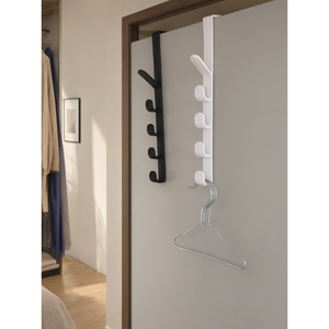 No-Drill Over the Door Hook <b>Plastic</b> Steel Adhesive Wall Hook for Home <b>Wardrobe</b> Organizer - Product Image 3