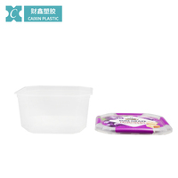 Nouveau design CX035 950ml conteneur en plastique à huit coins seau en plastique d'injection jetable boîte de rangement de crème glacée conteneur de collation