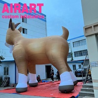 Mascotte gonflable de chèvre haute, animaux gonflables en plastique de dessin animé à vendre