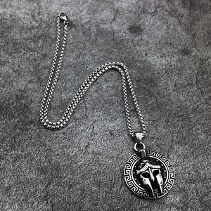 Collar de Hombre de Acero Inoxidable con Colgante de Máscara Vikinga Espartana 2026, Joyería Gótica, <span class=keywords><strong>Venta</strong></span> Caliente Transfronteriza - Product Image 4