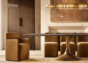 Modern Furniture Recycled Pine Mirrored <strong>Extendable</strong> Rectangular and Round <strong>Dining</strong> <strong>Table</strong> 8 People - Product Image 3