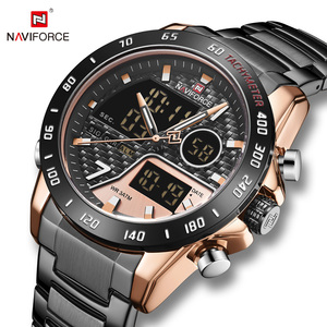 Montres Naviforce 9171 RGBB en <span class=keywords><strong>acier</strong></span> inoxydable, montre à quartz pour homme avec bracelet en alliage, montre noire de luxe pour homme d'affaires - Product Image 2