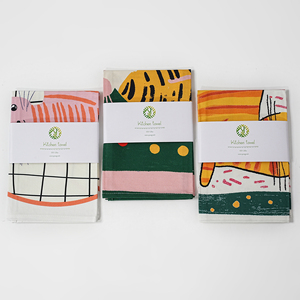 Hữu cơ 250gsm vải trà khăn kỹ thuật số in 45x65cm số lượng lớn đơn đặt hàng tùy chỉnh kích thước - Product Image 2