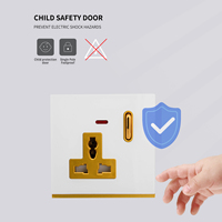 NUEVO Interruptor de luz de pared Toma de carga rápida USB Llave de piano Enchufe de vidrio templado Decoración de hotel Boutique personalizada 2024