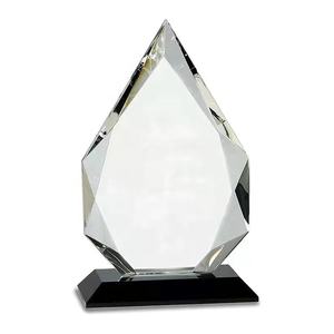 Premier <span class=keywords><strong>Icepeak</strong></span>-placa de cristal tallado con diamantes, trofeo de cristal con Base de soporte de Color azul y negro - Product Image 1
