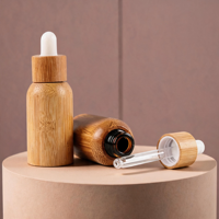 Flacon compte-gouttes cosmétique pour sérum cutané avec bouchon en bambou pour salle de bain, chambre à coucher, commode, présentoir domestique