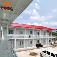 Cbox Maison Conteneur Modulaire Démontable à Montage Rapide à 2 Étages pour Logement de Travailleurs du Bâtiment
