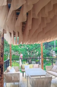 Элегантная тканевая драпировка в форме волны для свадебного потолочного декора фон для мероприятий с системой драпировки - Product Image 2