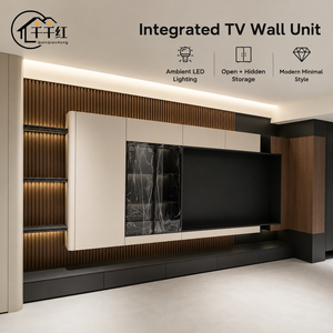 Set di Mobili TV Personalizzati per Tutta la Casa, Unità TV Moderna a Parete con Ampio Spazio di Archiviazione, Arredamento per l'Intrattenimento Domestico - Product Image 2