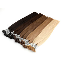 Extensions de cheveux à pointe plate en kératine, cheveux indiens bruts de temple, donneur unique, qualité supérieure, 25 grammes, modèle 2026