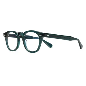 2024 New Arrival Retro Round Frame Eyewear Optical Anti-Blue Light Glasses Acetate Eyeglass Frames For Women Men