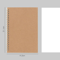 Bloc-notes spirale A5 en papier kraft mignon pour étudiants, 50 feuilles, feuilles mobiles, impression de logo, promotion, vente en gros