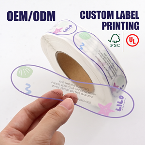 Étiquettes adhésives transparentes en plastique amovibles pour doublures de protection hygiénique de maillots de bain imperméables, personnalisées OEM ODM, directement de l'usine - Product Image 1