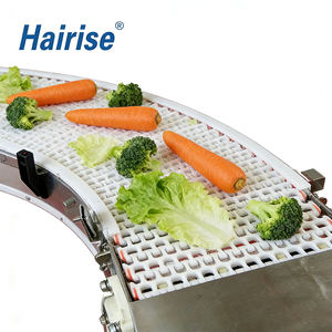 Hygiënische modulaire kunststofband spiraalvormige transportband met 90 graden bocht ° /180 °   Draait voor diverse toepassingen - Product Image 3