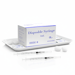 <span class=keywords><strong>Seringue</strong></span> vétérinaire jetable en plastique 1 ml <span class=keywords><strong>27G</strong></span> 13 mm avec embout Luer Lock de sécurité pour bovins - Product Image 1