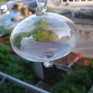 Bola soplada de cristal de forma ovalada, Bola de Navidad de cristal colgante, - Product Image 2