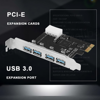Tarjeta de Expansión BAJEAL/OEM PCI-E USB 3.0, 4+1 Puertos, Velocidad Completa 12Mbps, Compatible con Windows 10/8/7/Vista/XP/Linux, Stock Usado de 12 Meses