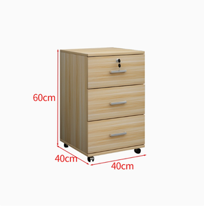 Meuble de rangement mobile en bois moderne pour bureau, avec tiroirs verrouillables sans installation pour l'archivage dans le salon - Product Image 4