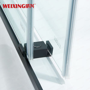 סיטונאי מט סיטונאי מט כפול הזזה מפלדת אל חלד מזג ג 'קוזי דלת מקלחת - Product Image 3