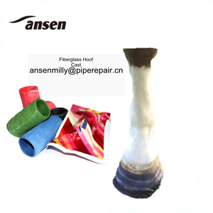 منتجات العناية بالخيول، ضمادة الأرجل الطبية من الألياف الزجاجية للخيول، شريط تثبيت طبي أسود اللون من الألياف الزجاجية والبوليستر - Product Image 4