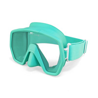 Masque de plongée sans cadre en silicone pour adulte, directement de l'usine, à faible volume, avec lentilles en verre et sangle élastique pour plongeurs et équipement de snorkeling