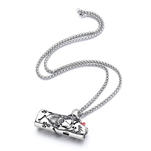 Collier pendentif en acier inoxydable style punk hip-hop, chaîne tendance, porte-carte BIC J3 pour cadeaux de fête - Product Image 5