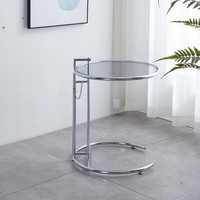 Moderne klare transparente Coffeeshop-Tische und Stühle Wohnzimmer möbel Acryl runde Luxus-Couch tische