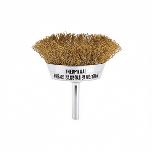 Brosse métallique Ttake Cup avec tige en acier de 6 mm pour le polissage des métaux - Product Image 2