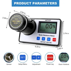 Humidimètre à grains GOYOJO, testeur numérique haute précision, écran rétroéclairé, batterie incluse, compensation de température pour 19 types de grains et de graines - Product Image 3