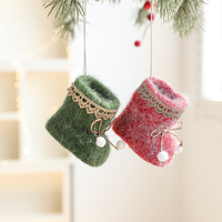 Ornements de Noël suspendus de forme unique, mini-bottes festives pour la décoration de l'arbre de Noël, pendentifs de Noël exquis