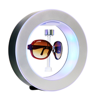 Support d'affichage de lunettes à lévitation magnétique rotatif, présentoir flottant pour lunettes de soleil, lunettes, avec lumière LED