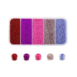 Acrylic Seed <b>Beads</b> <b>Set</b> 5 Compartment 2mm Round Loose <b>Beads</b> For Jewelry Making DIY Bracelet Necklace Crafting Accessories - Product Image 4