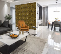Panneau mural en PVC imperméable et insonorisant texturé 3D de luxe avec un design diamanté fluorescent pour la décoration intérieure moderne