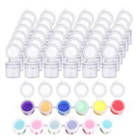 Lot de pots de peinture acrylique vierges DIY en gros, 3 ml, 6 couleurs, pour toile, verre, papier