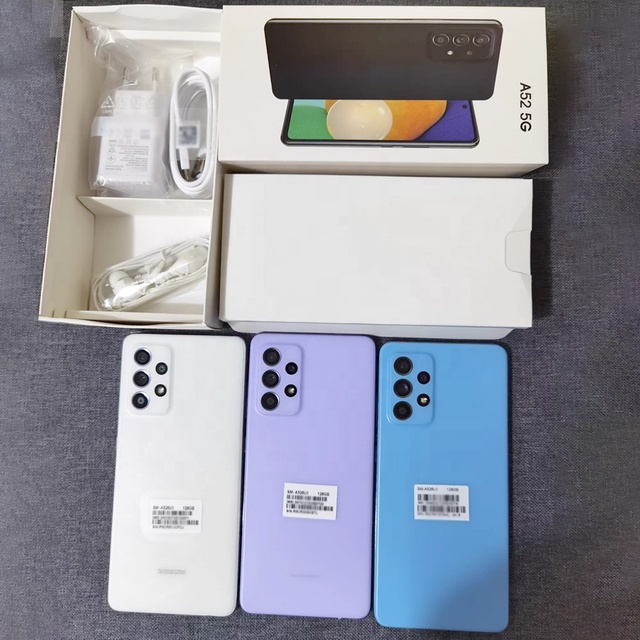 Global US Version A52 A52s 5G Smartphone 128GB Original Unlocked Telefonos 1SIM A13 A33 A50 A51 A53 Mobile Phones